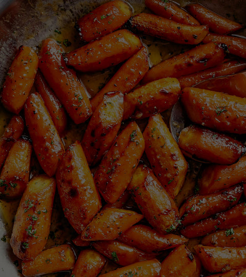Roasted Carrots with Fermented Garlic Honey Glaze